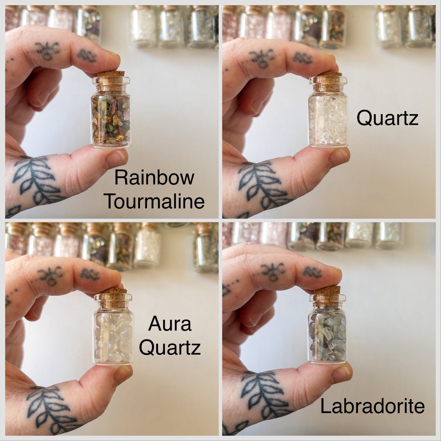 Crystal Chip Bottle - 22 Crystals Available