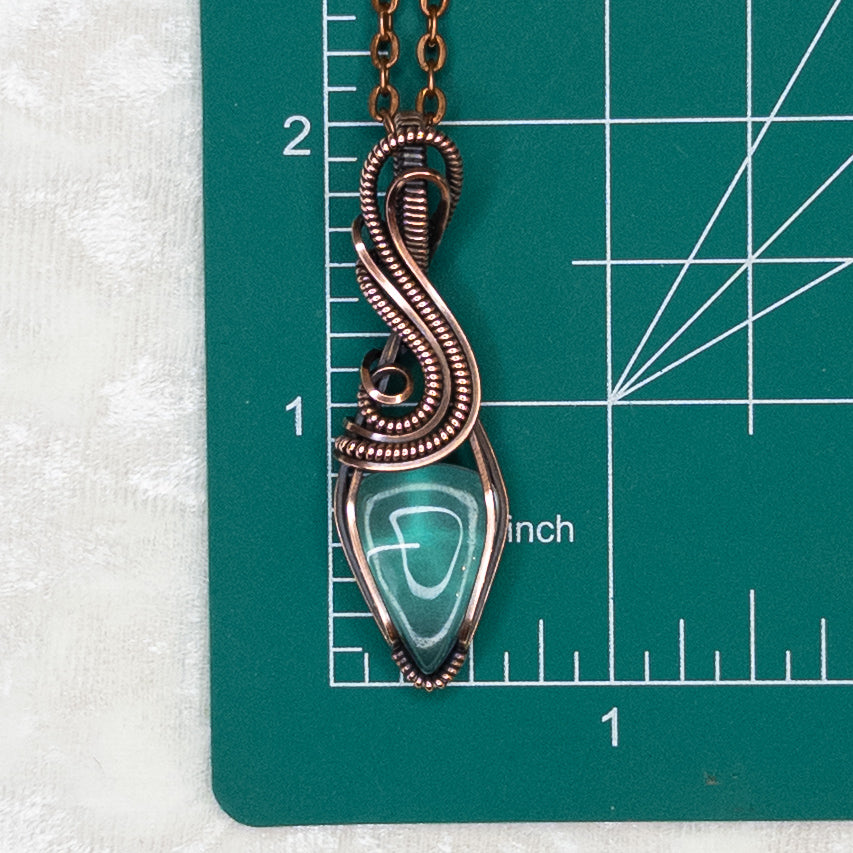 Clear Quartz Antiqued Copper Pendant