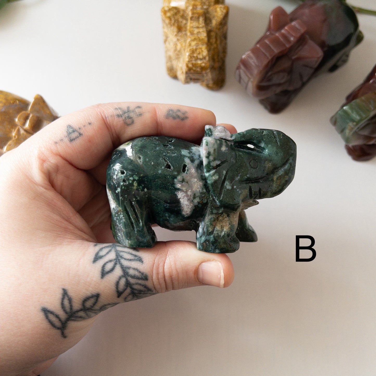 Mixed Jasper Elephants A-E