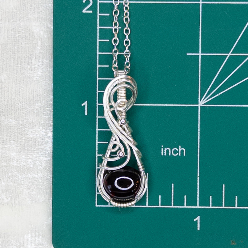 4.8ct. Garnet & .925 Sterling Silver Pendant