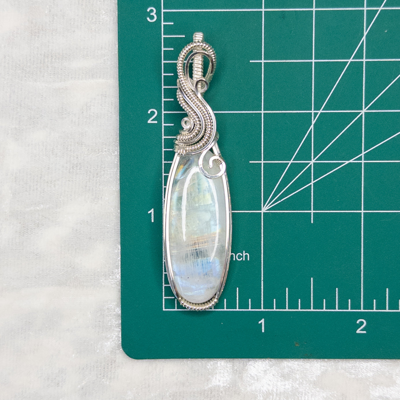 Rainbow Moonstone & .925 Sterling Silver Pendant