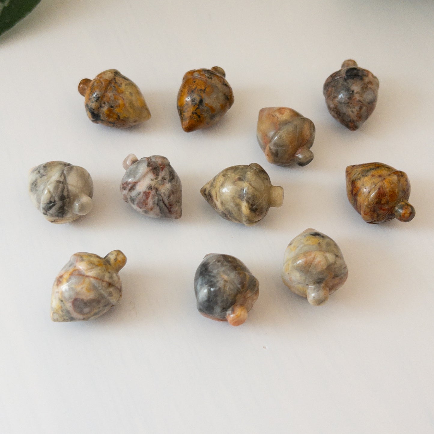 Mini Crazy Lace Agate Acorn