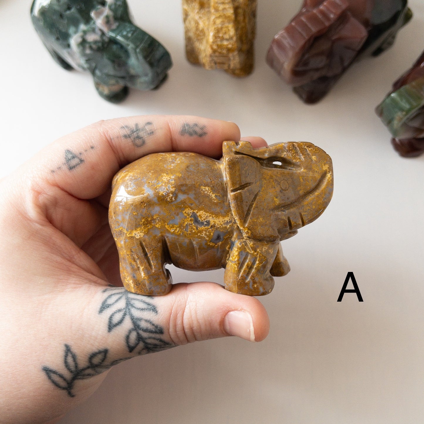 Mixed Jasper Elephants A-E