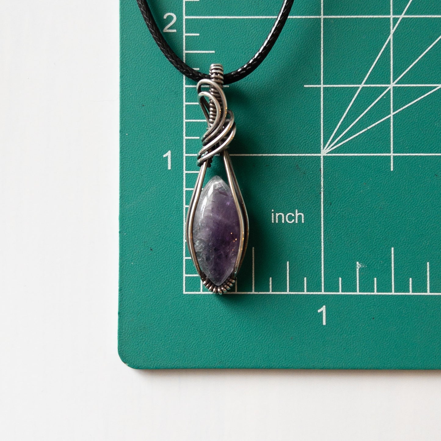 Amethyst & Sterling Silver Wrapped Pendant