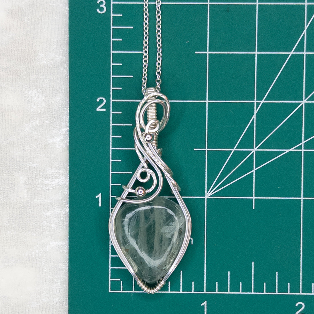 Green Tanzanian Sunstone & .925 Sterling Silver Pendant