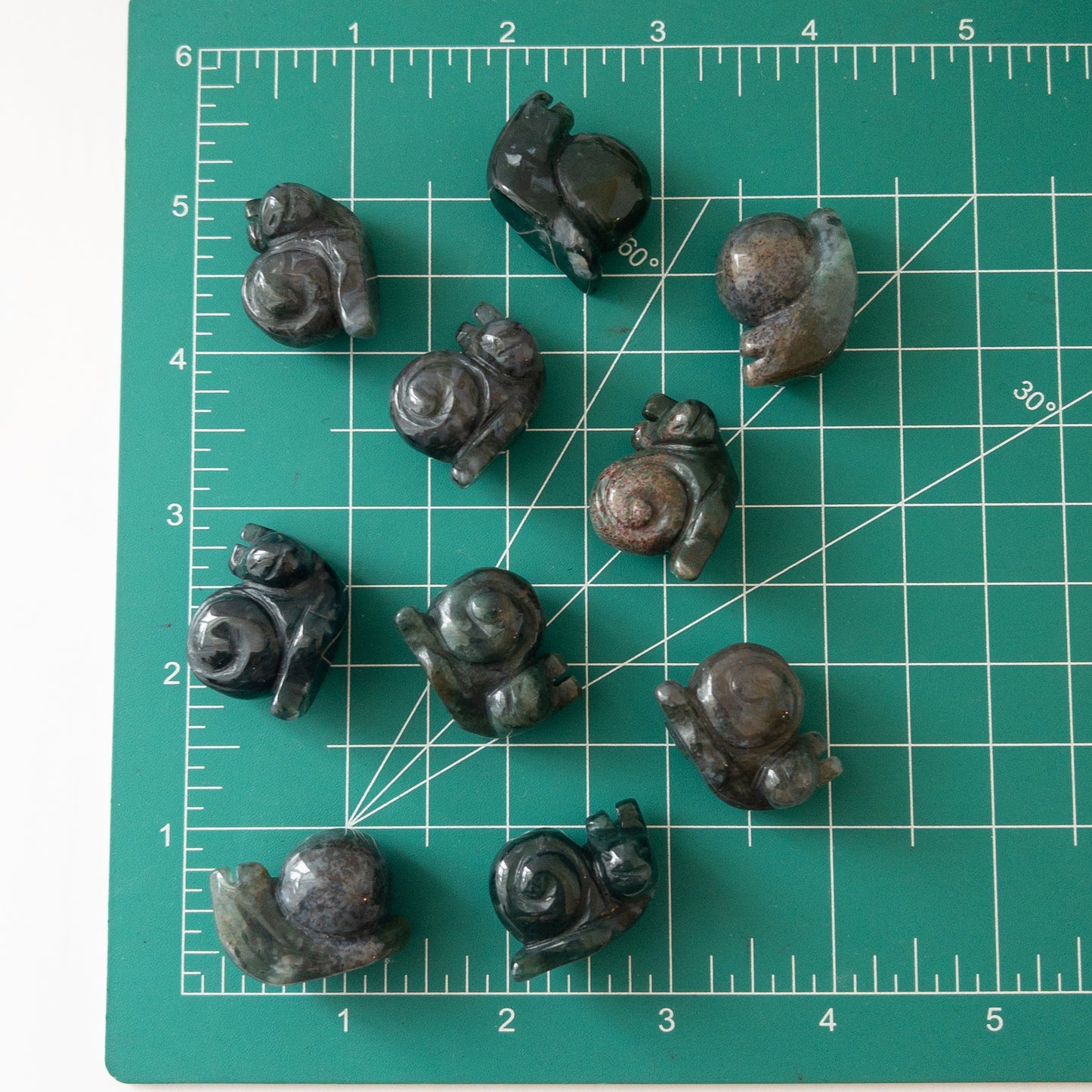 Mini Moss Agate Snail