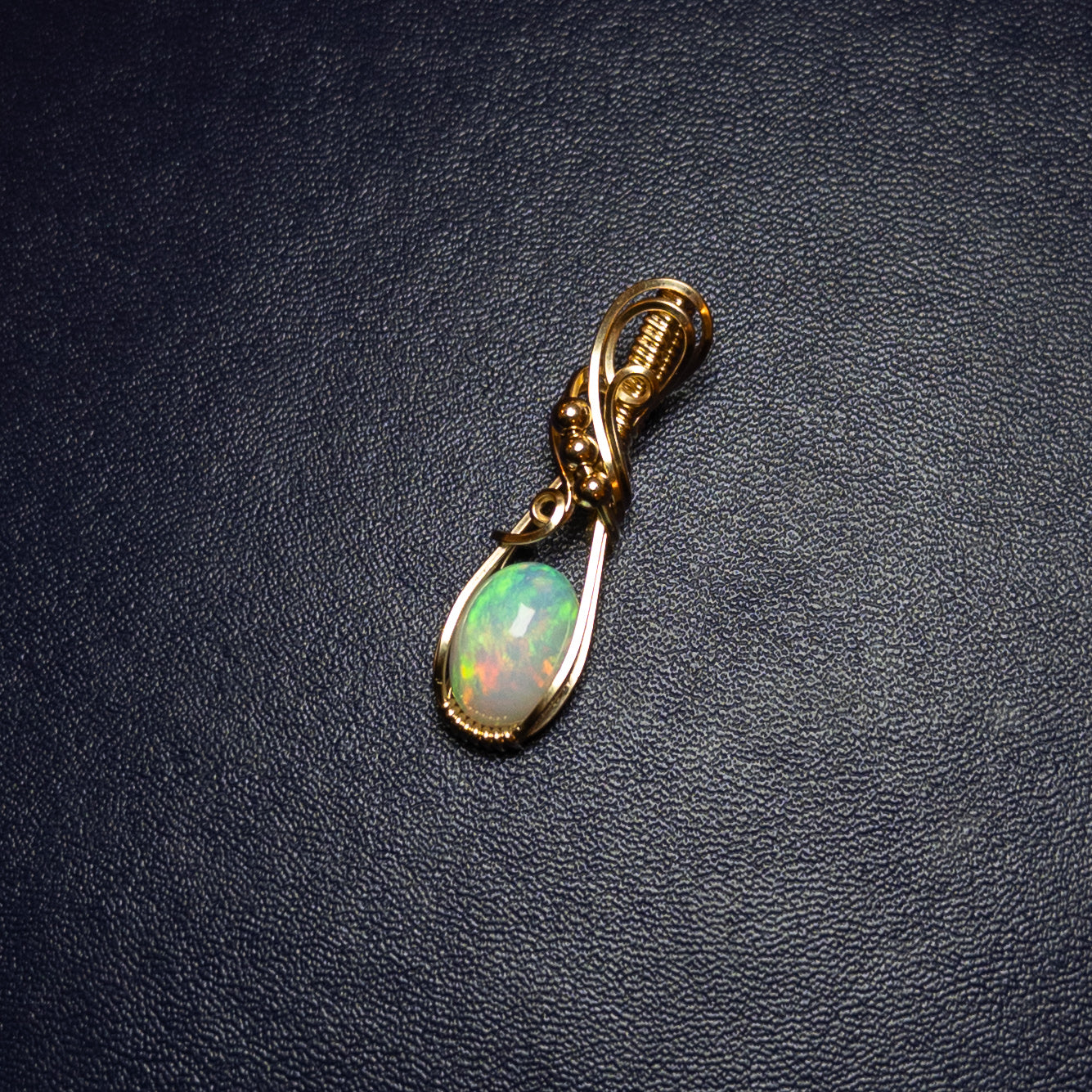 4 Carat Ethiopian Opal 14k Gold Filled Wrapped Pendant