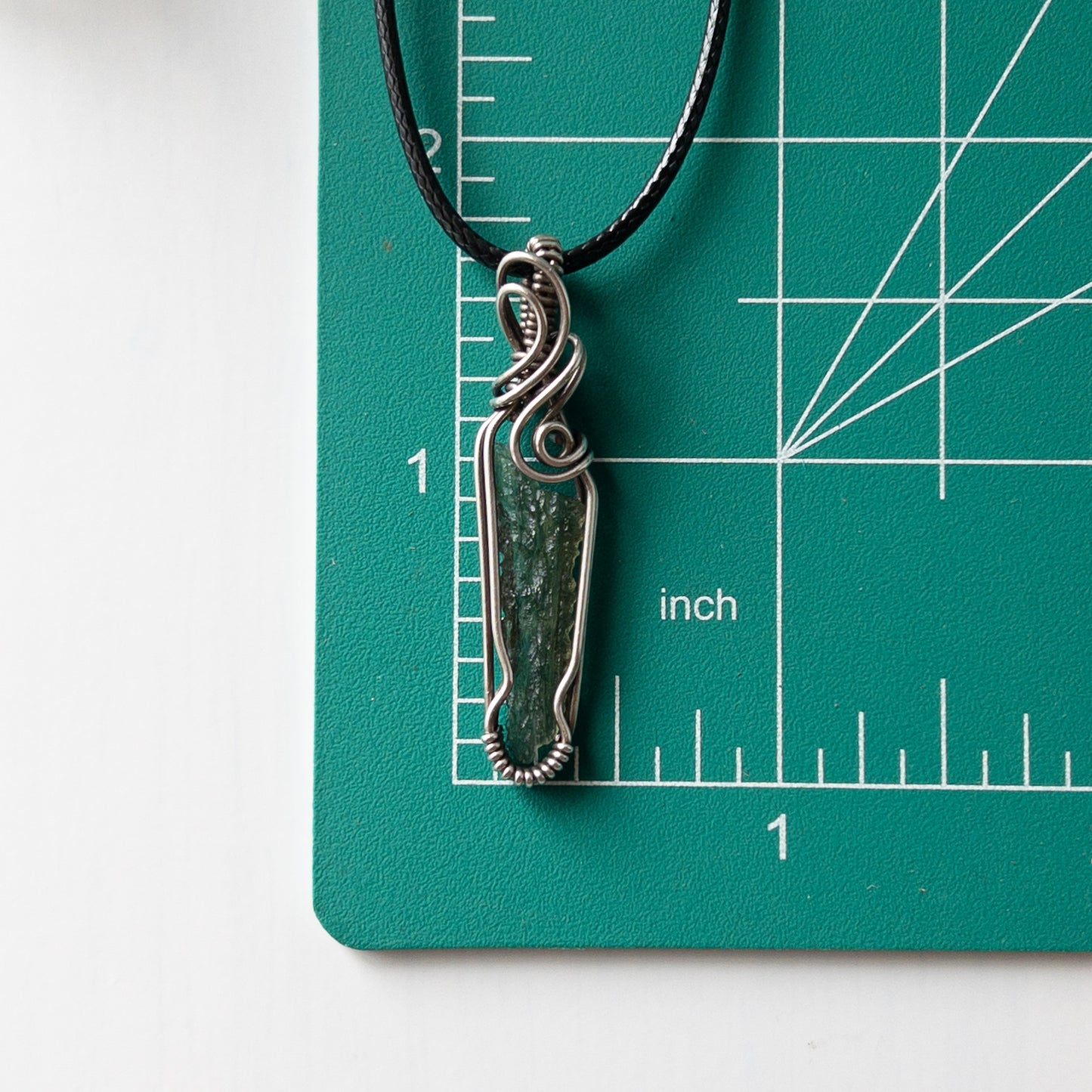 .34 Gram Moldavite & Sterling Silver Wrapped Pendant