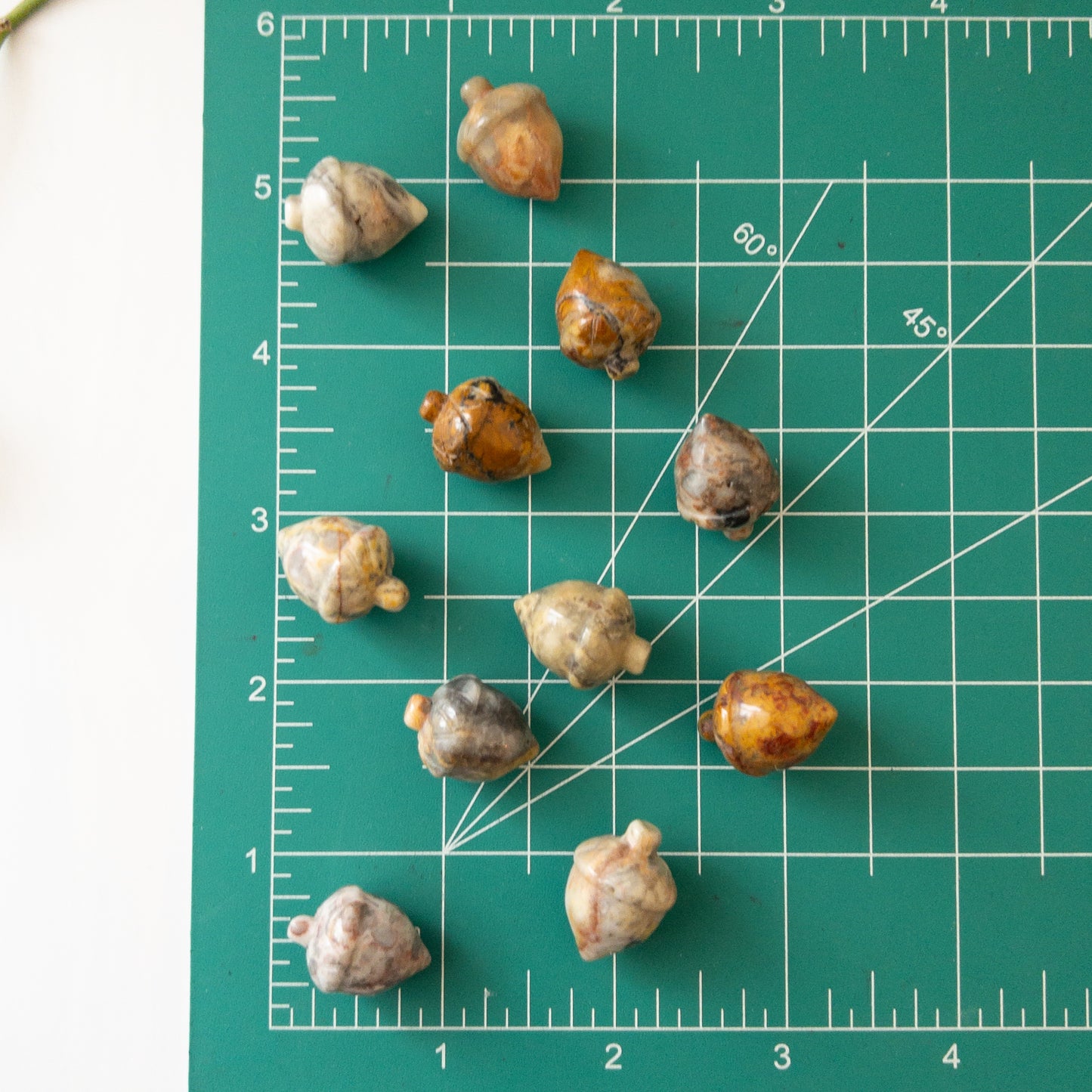 Mini Crazy Lace Agate Acorn