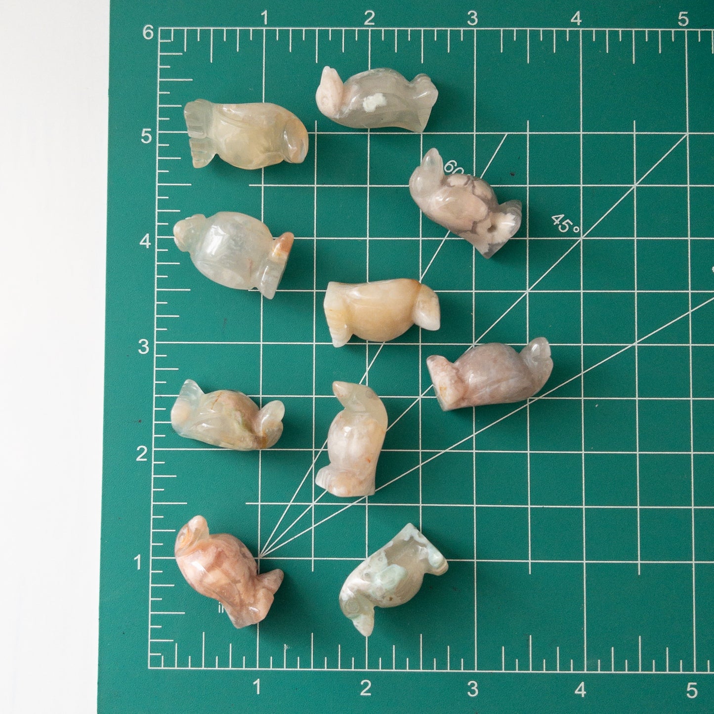 Mini Flower Agate Penguin