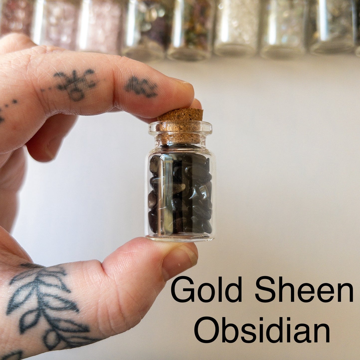 Crystal Chip Bottle - 22 Crystals Available