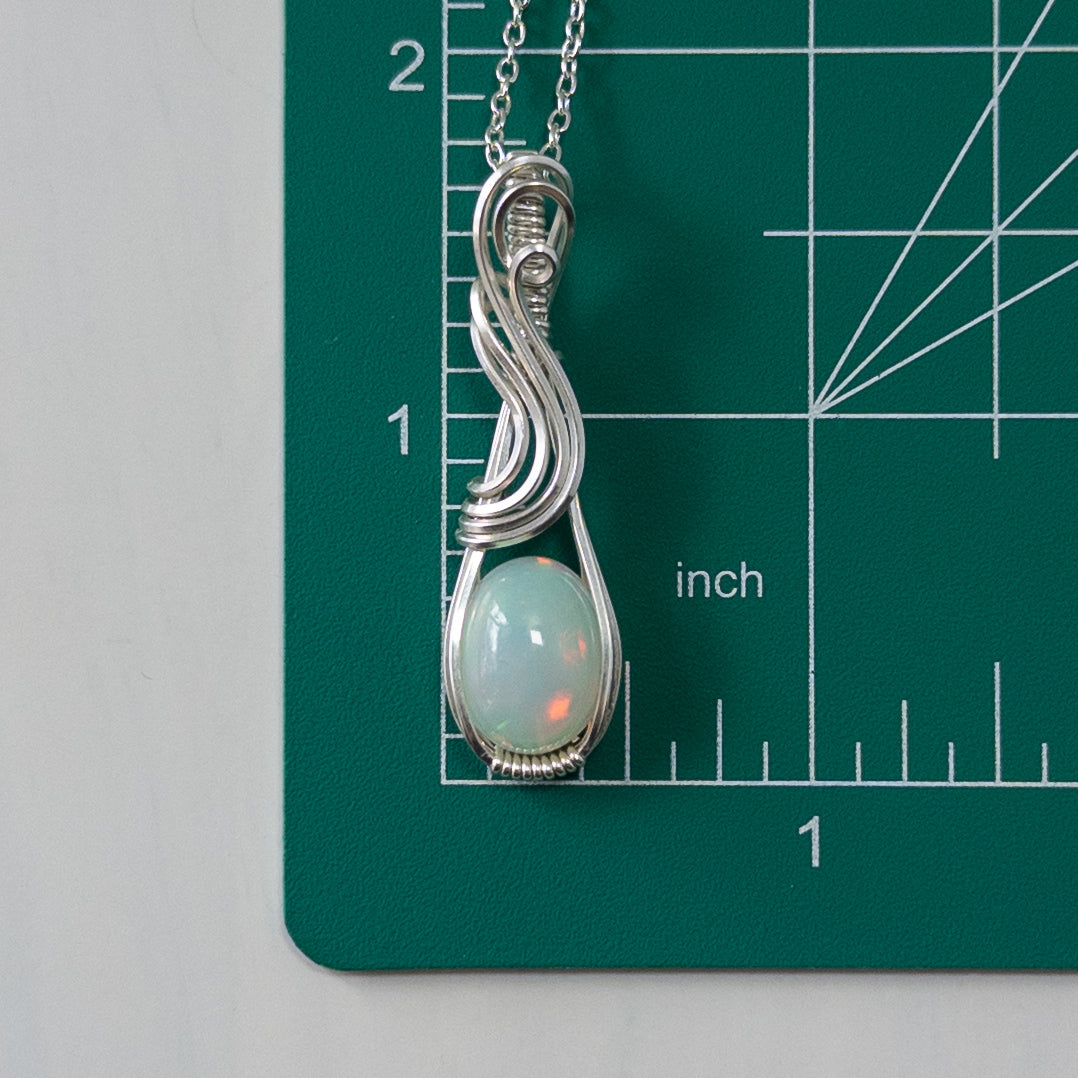 5 Carat Ethiopian Opal Sterling Silver Pendant