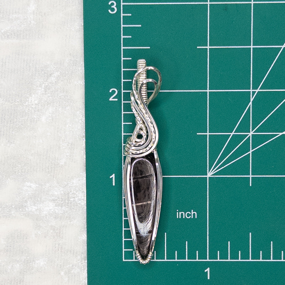 Hypersthene & .925 Sterling Silver Pendant