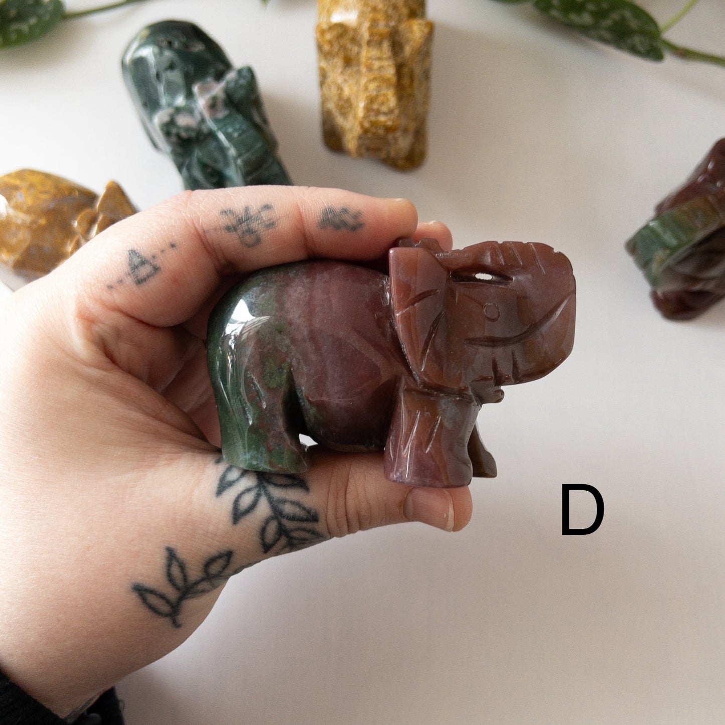 Mixed Jasper Elephants A-E