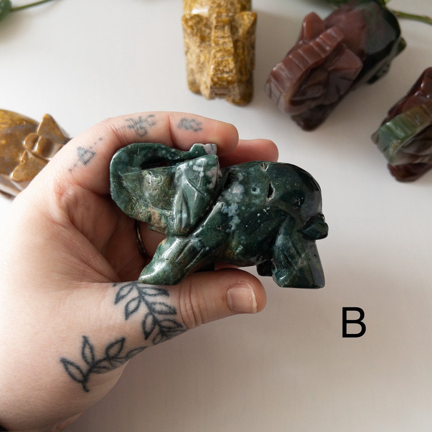 Mixed Jasper Elephants A-E