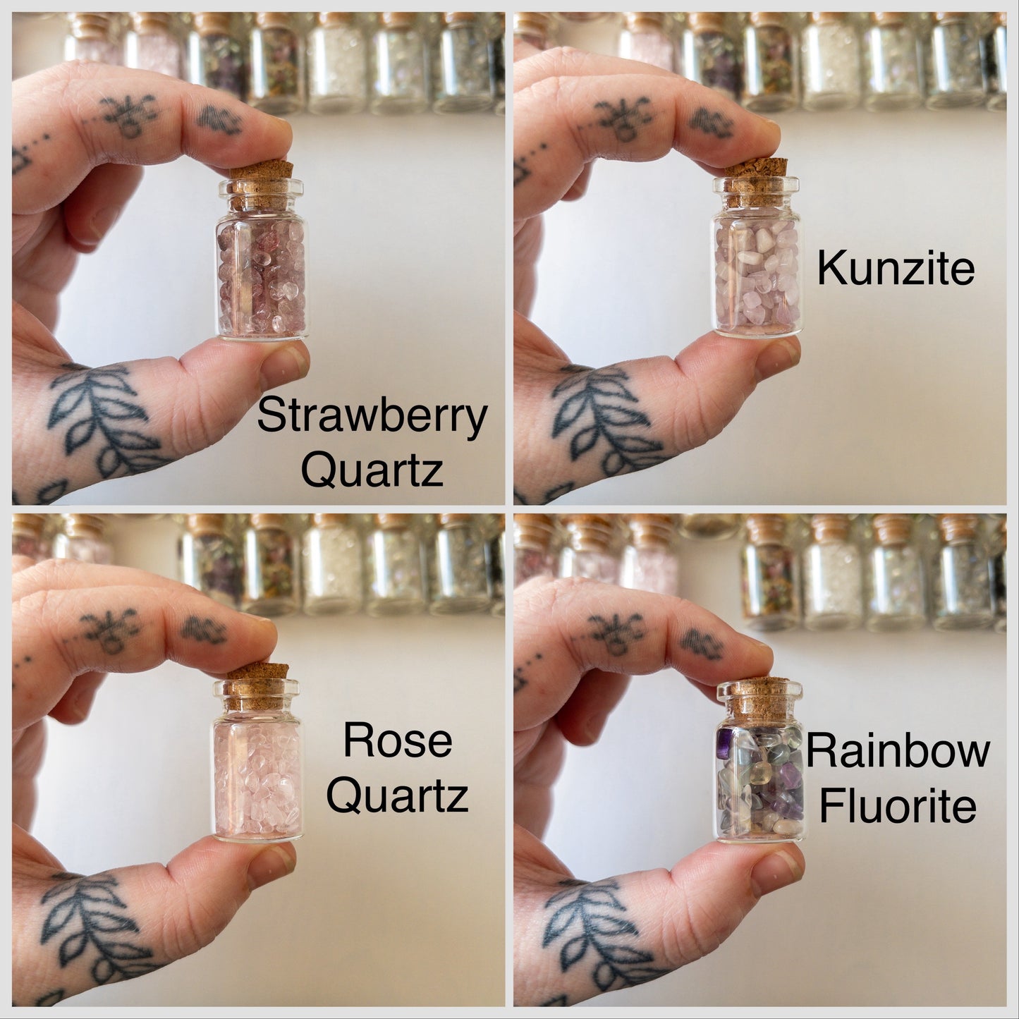 Crystal Chip Bottle - 22 Crystals Available