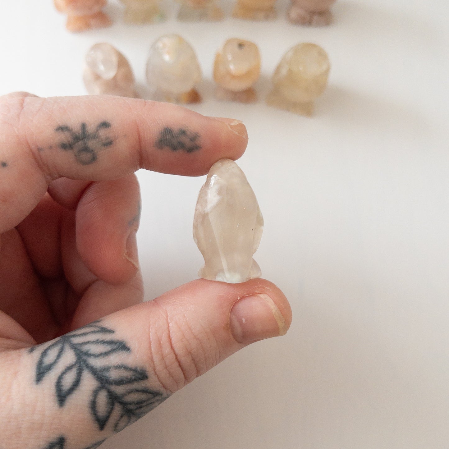 Mini Flower Agate Penguin