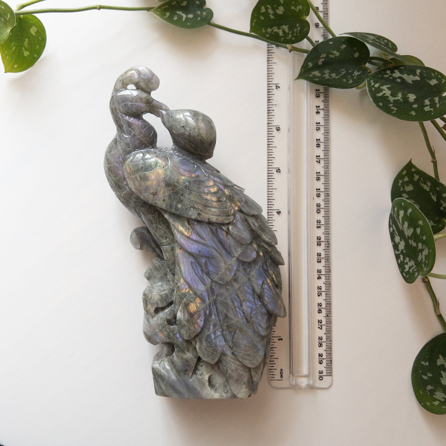Purple Labradorite Phoenix Breathing Fire