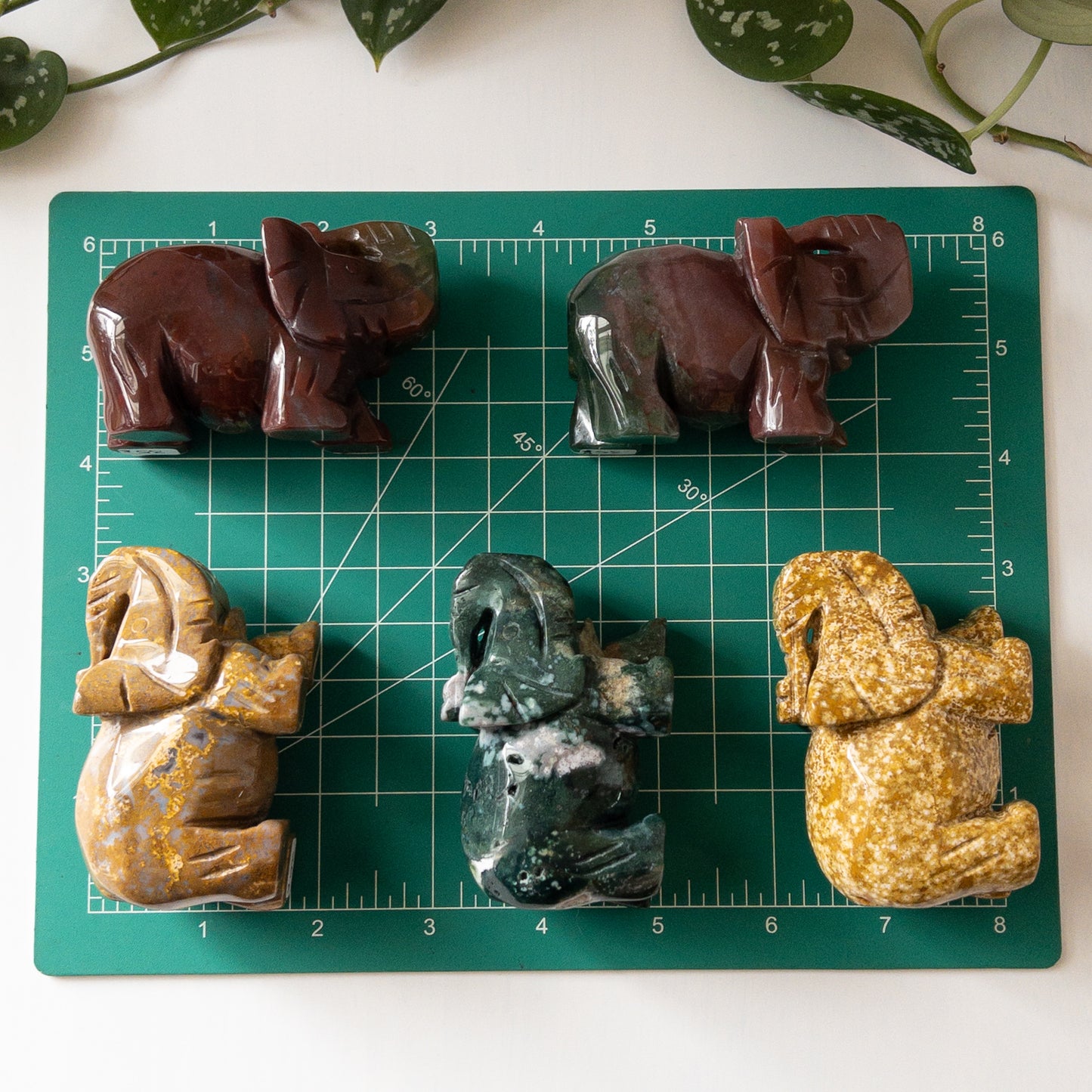 Mixed Jasper Elephants A-E