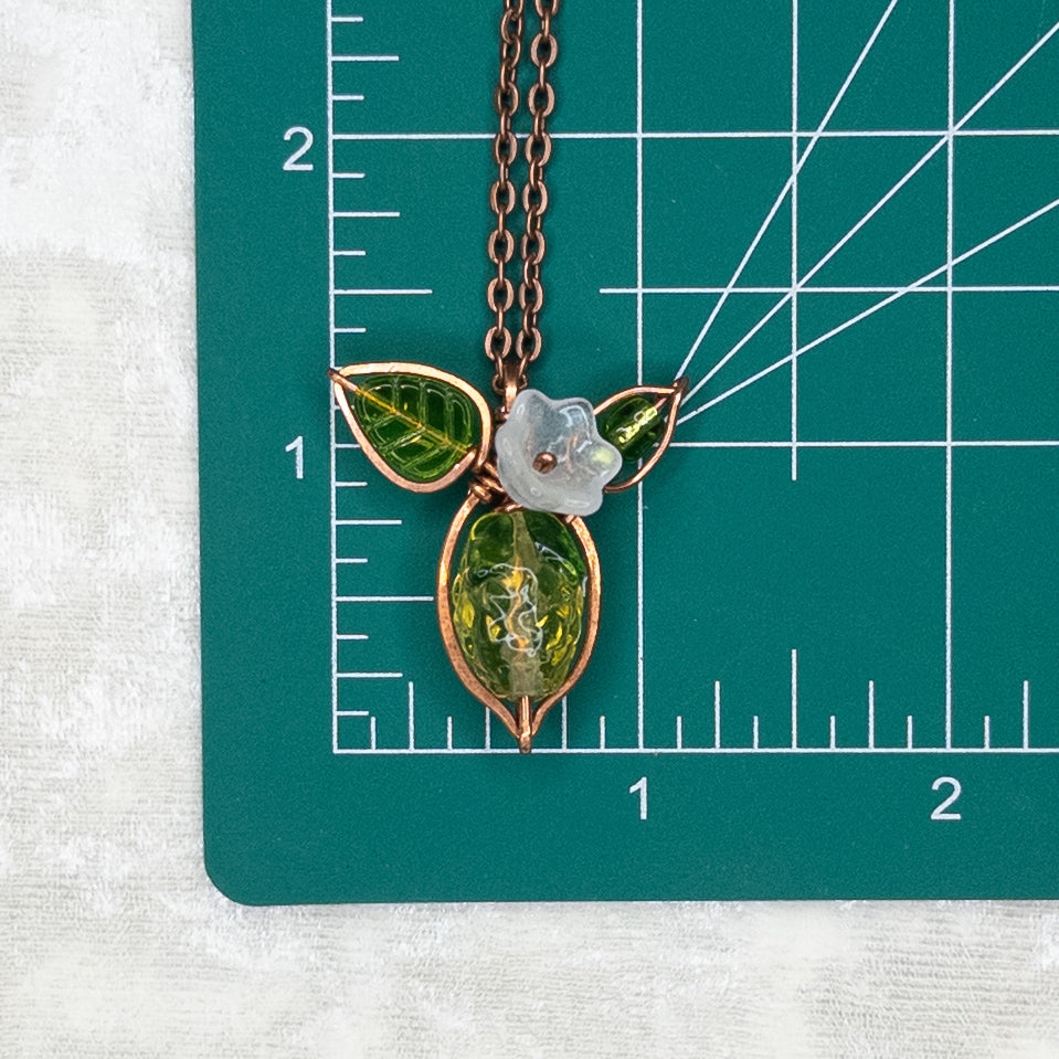 “Summer Harvest” Glass Fruit Wrapped Bare Copper Pendants