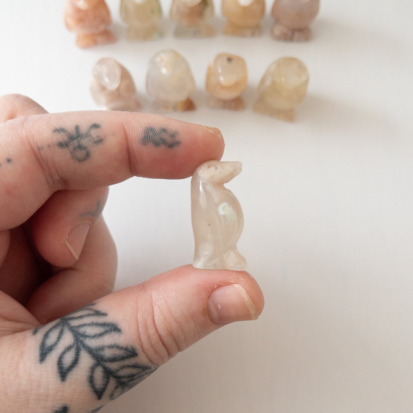 Mini Flower Agate Penguin