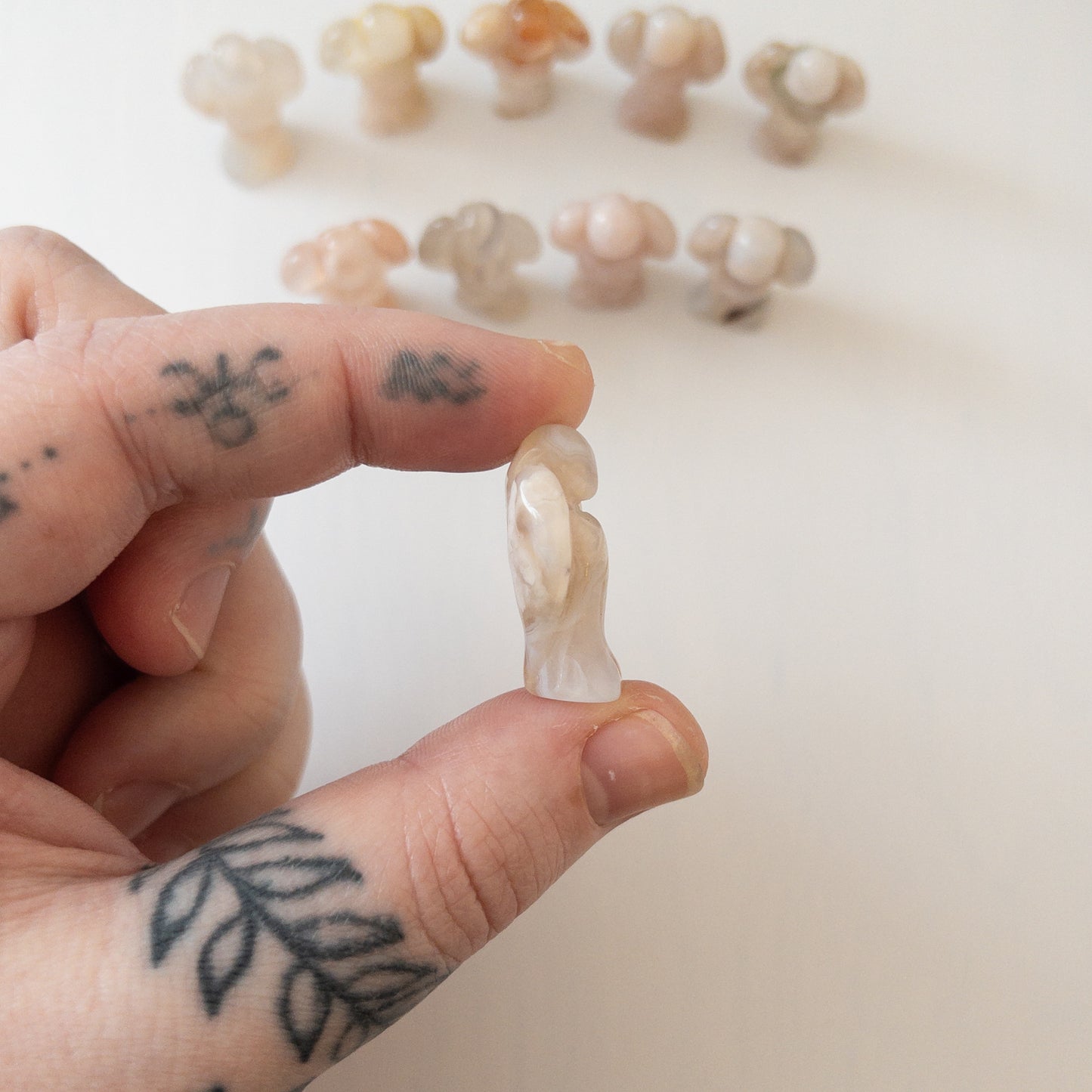 Mini Flower Agate Angel