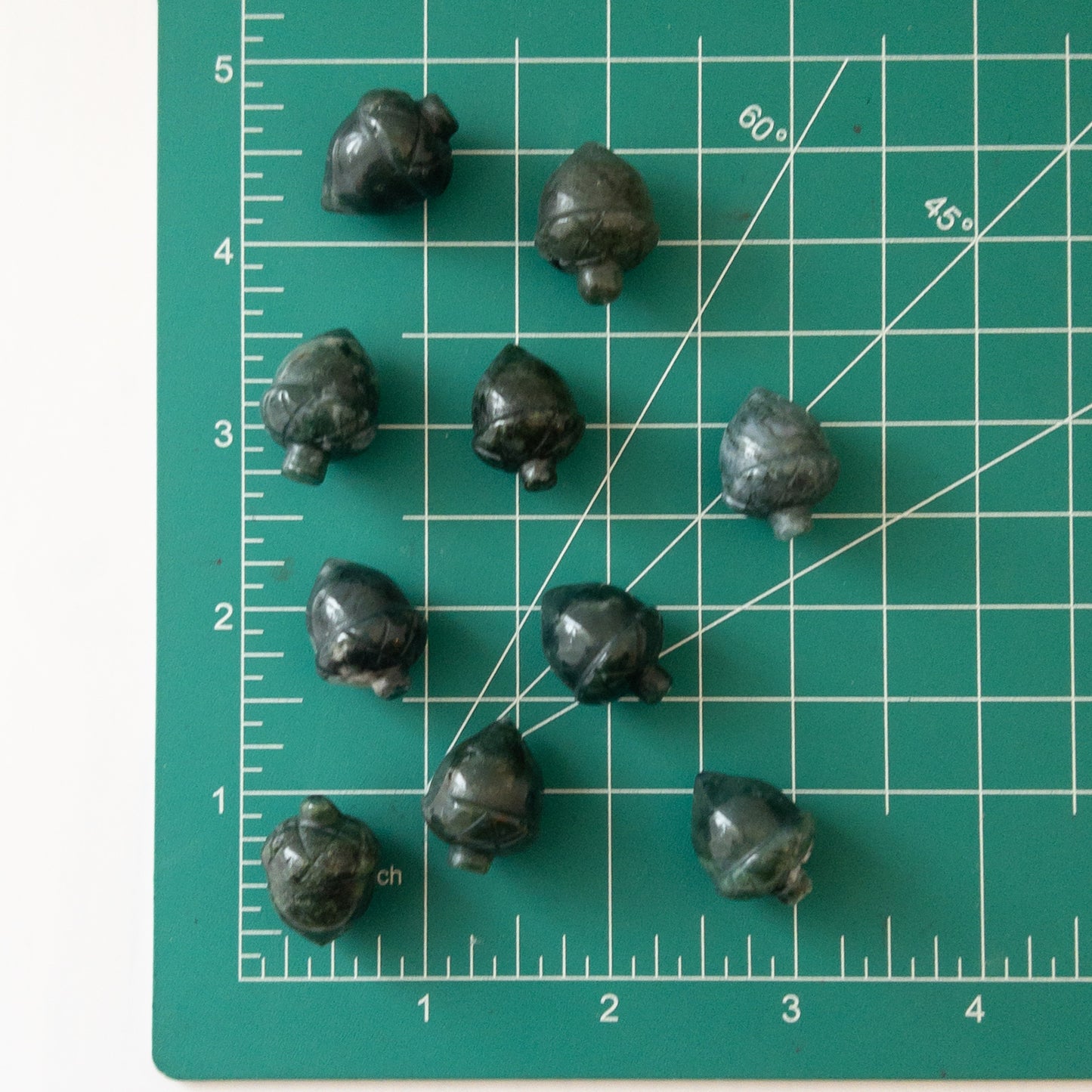 Mini Moss Agate Acorn