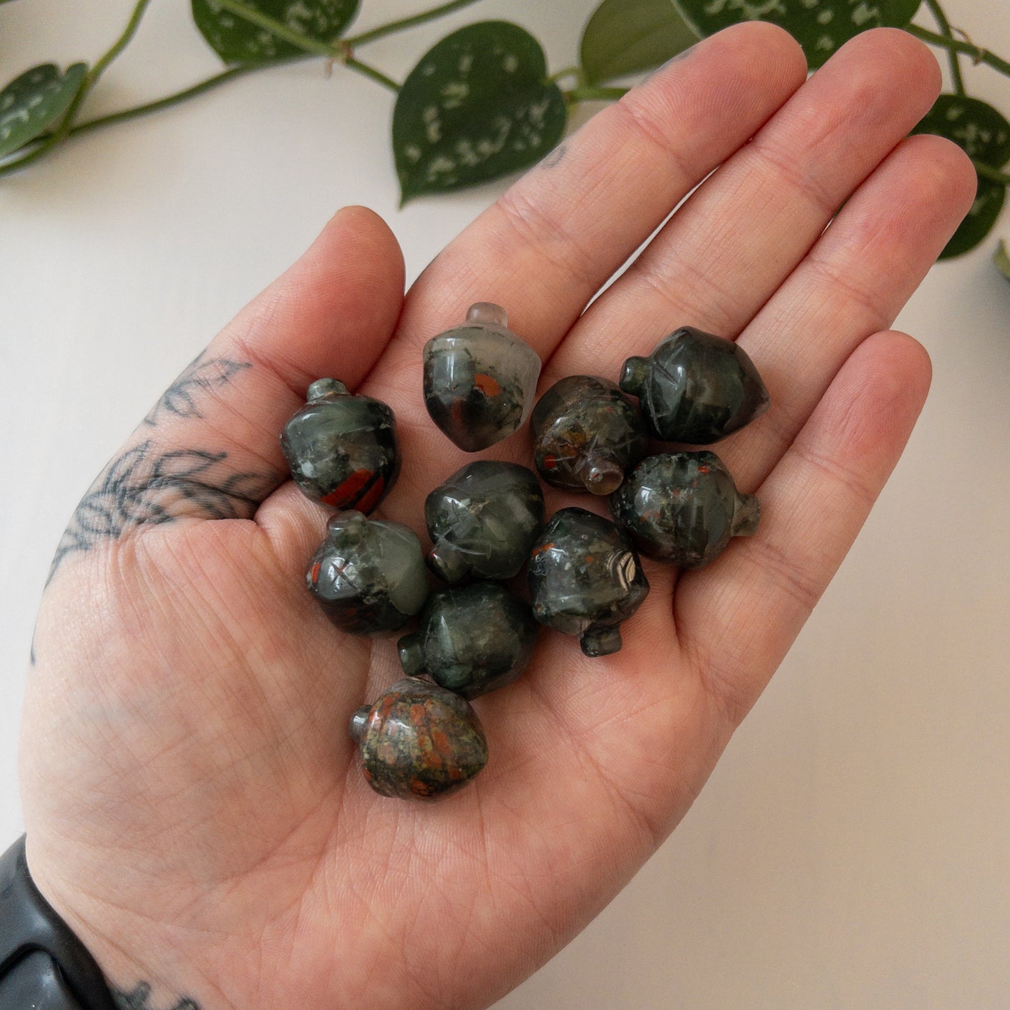 Mini African Bloodstone Acorn