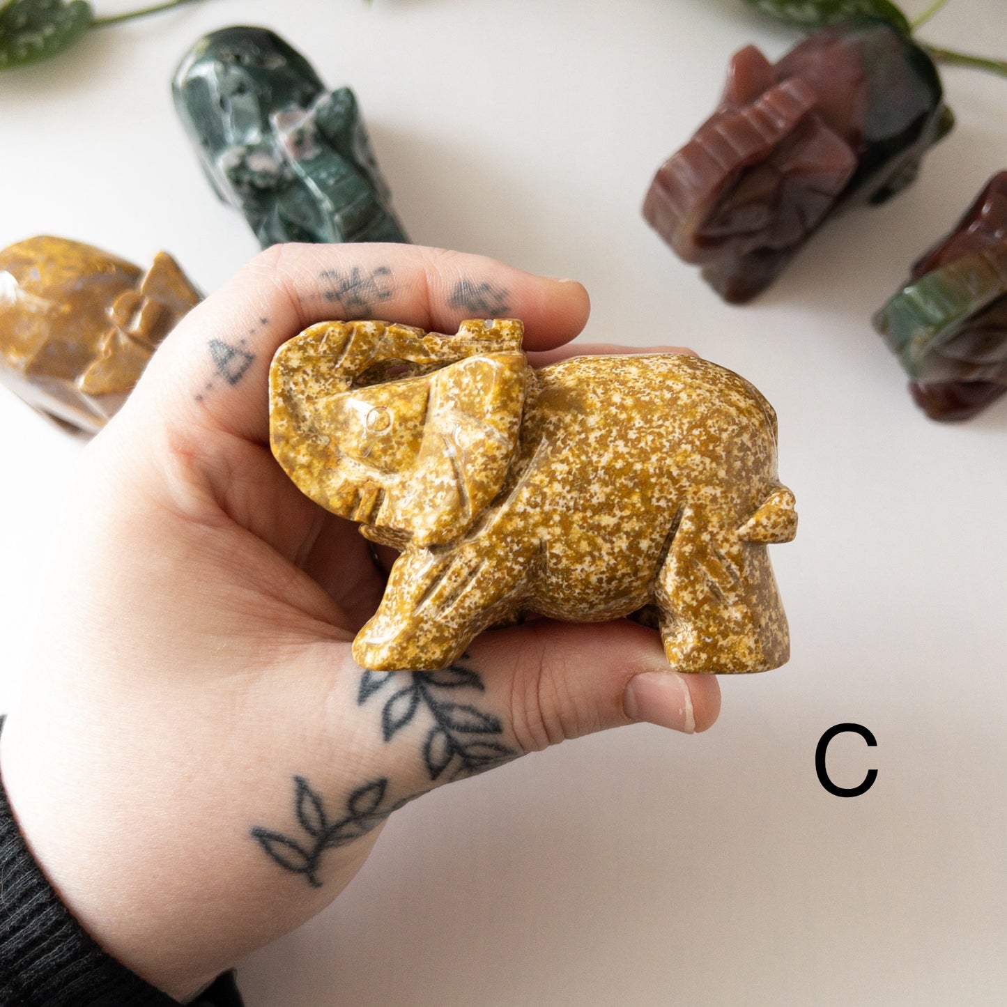 Mixed Jasper Elephants A-E