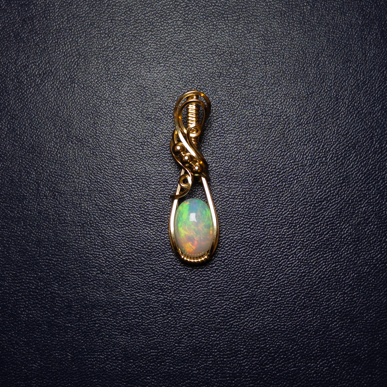 4 Carat Ethiopian Opal 14k Gold Filled Wrapped Pendant