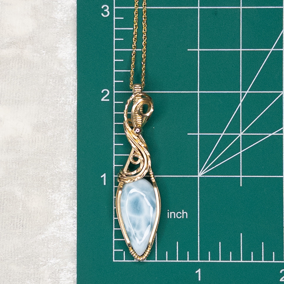 Larimar 14k Gold-Filled Pendant
