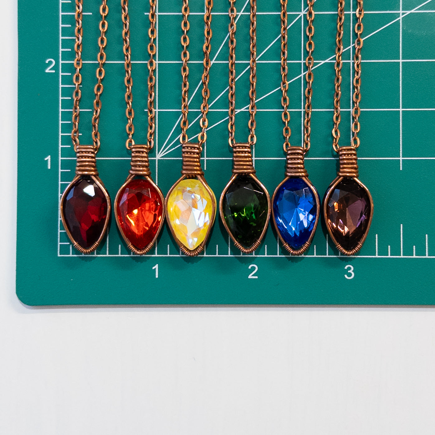 Vintage Glass Jewel Christmas “Light” Pendants