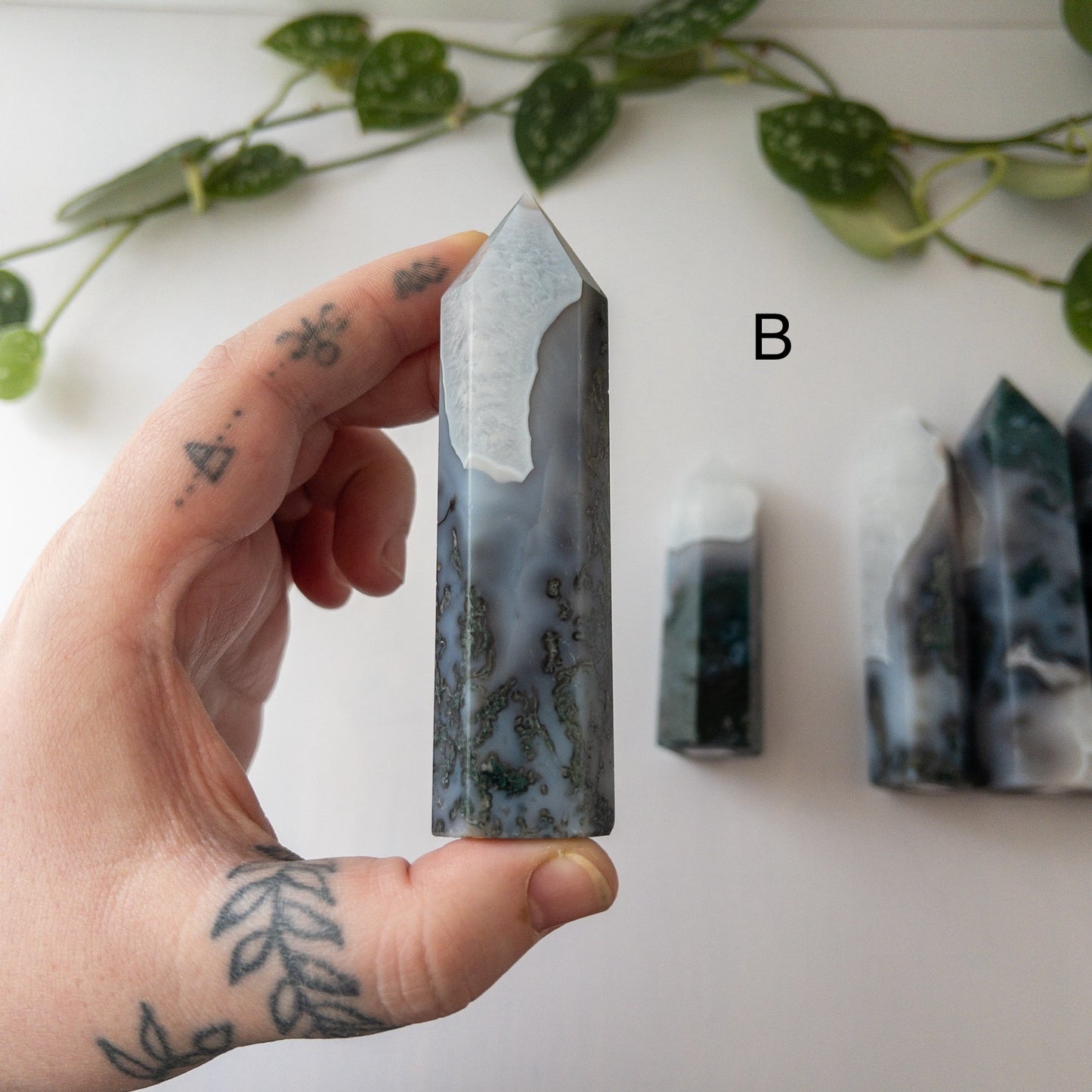 Moss Agate & Quartz Towers