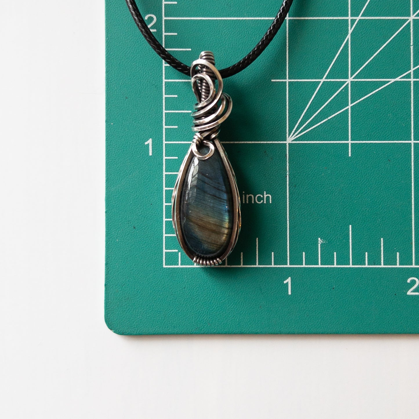 Labradorite & Sterling Silver Wrapped Pendant