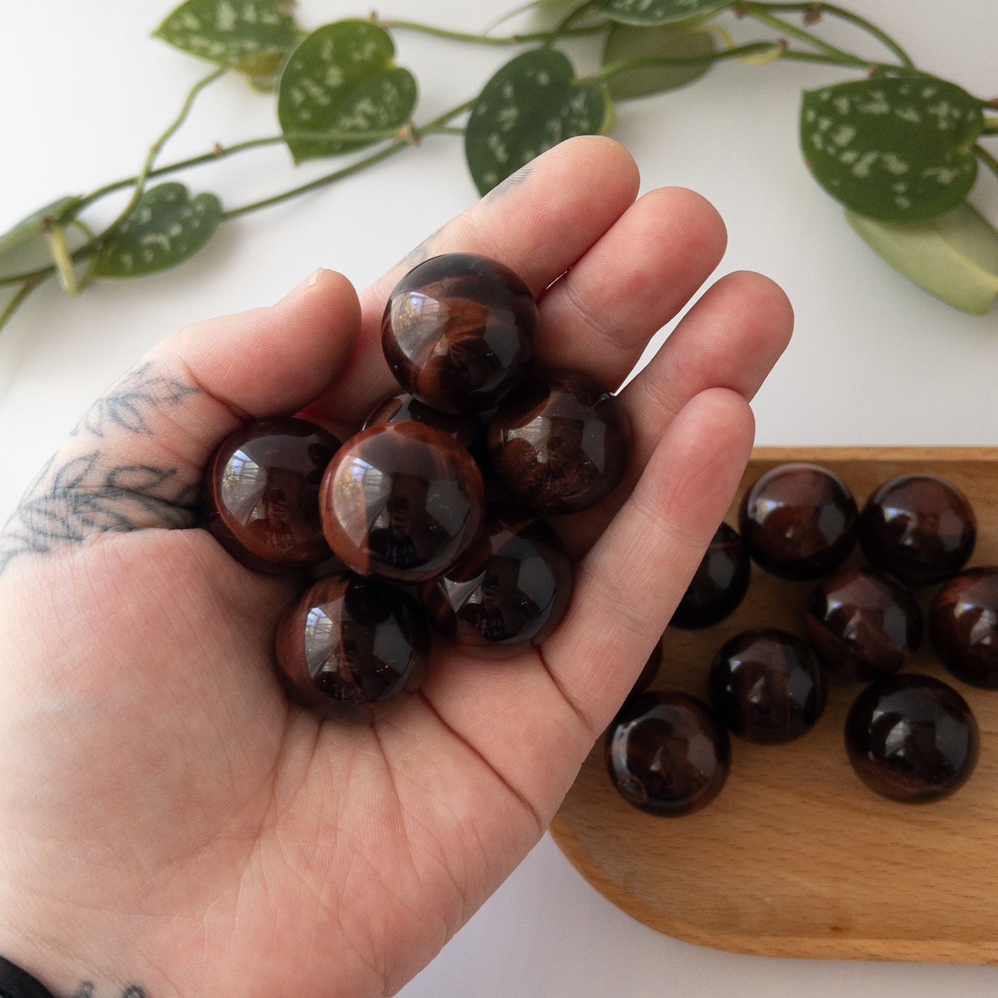 Red Tiger’s Eye Mini Spheres