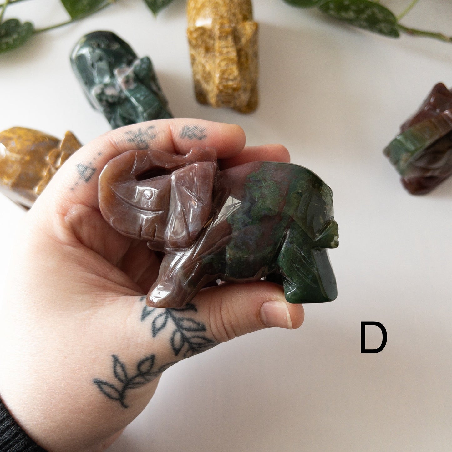 Mixed Jasper Elephants A-E