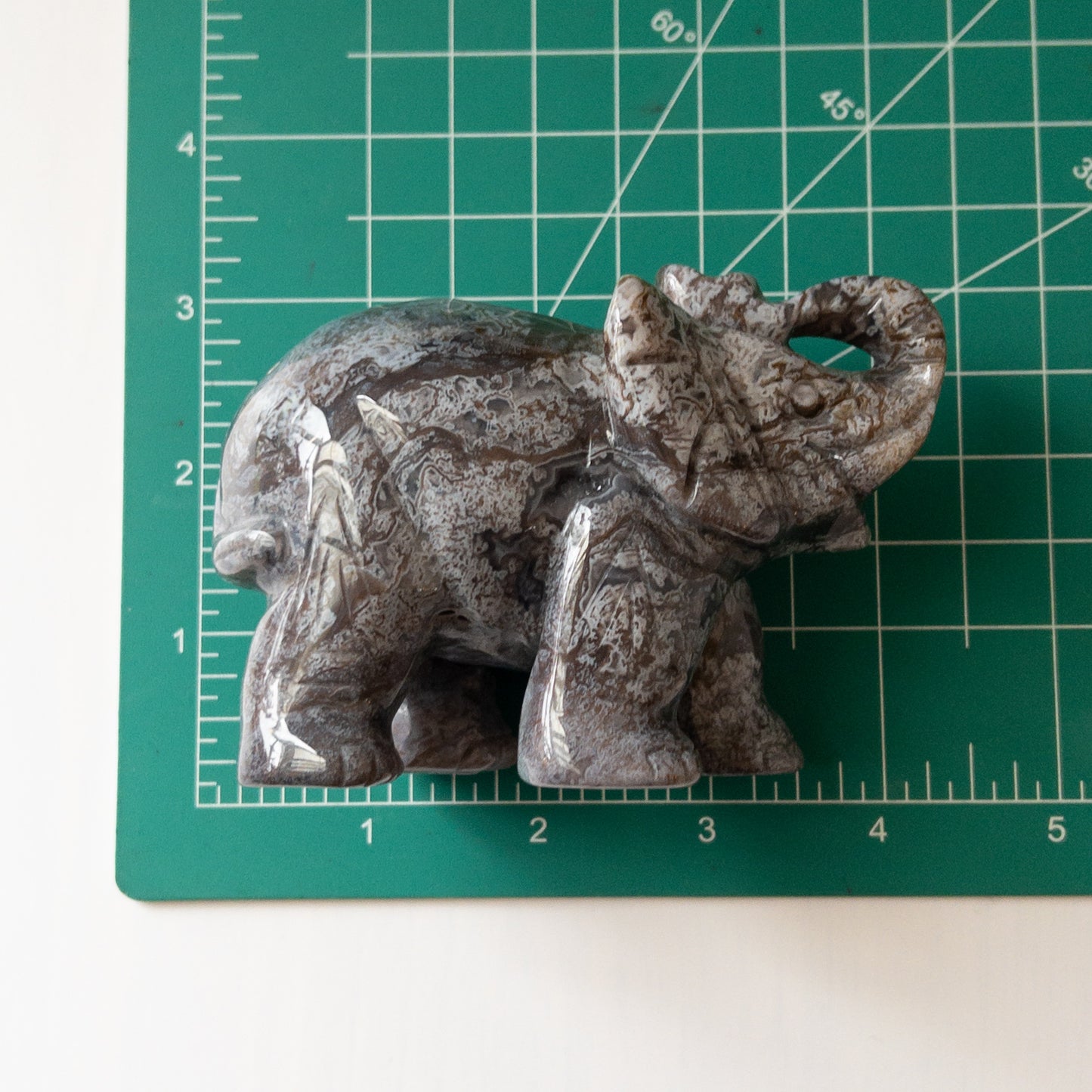 Colorful Moss Agate Elephant B