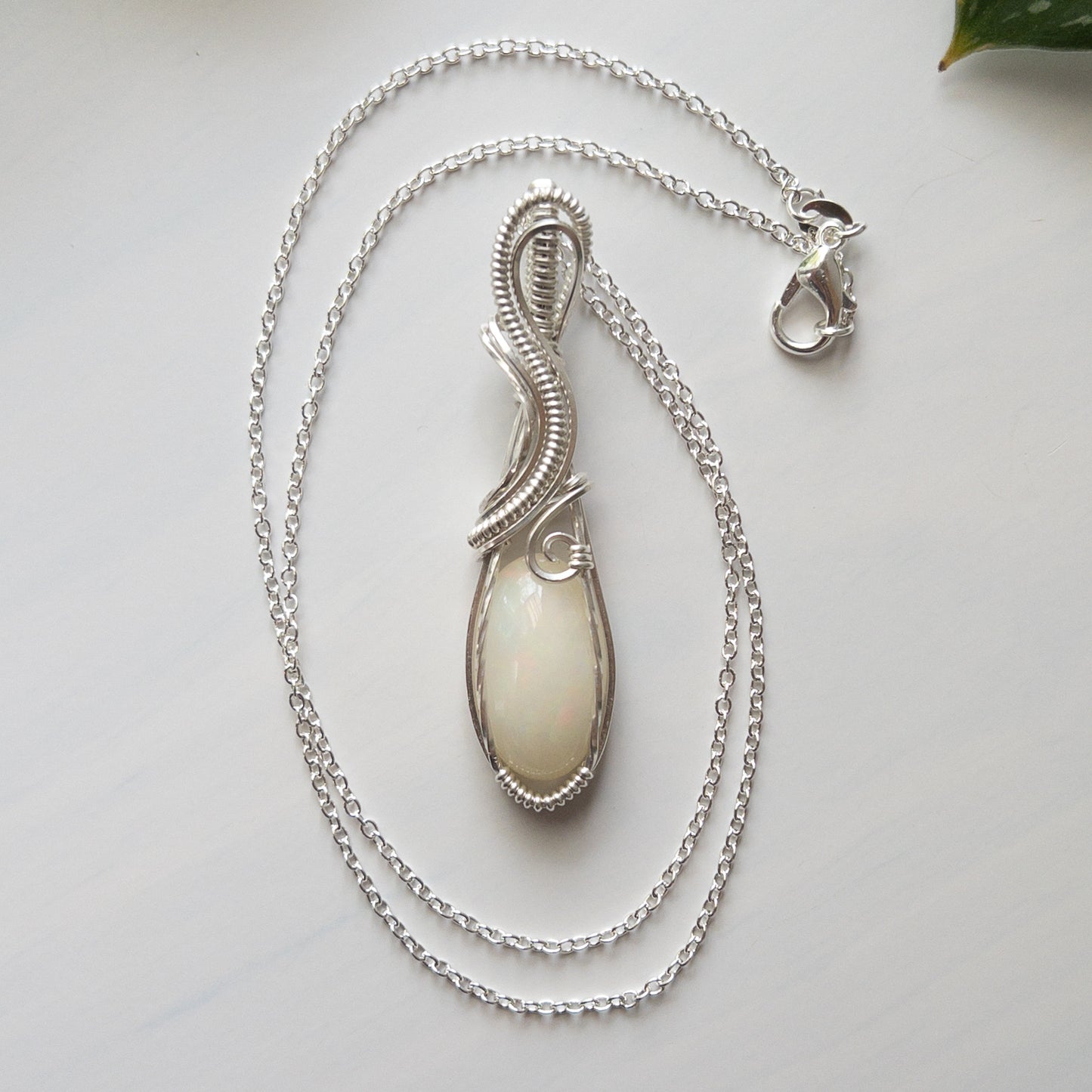 Ethiopian Opal & Sterling Silver Wrapped Pendant