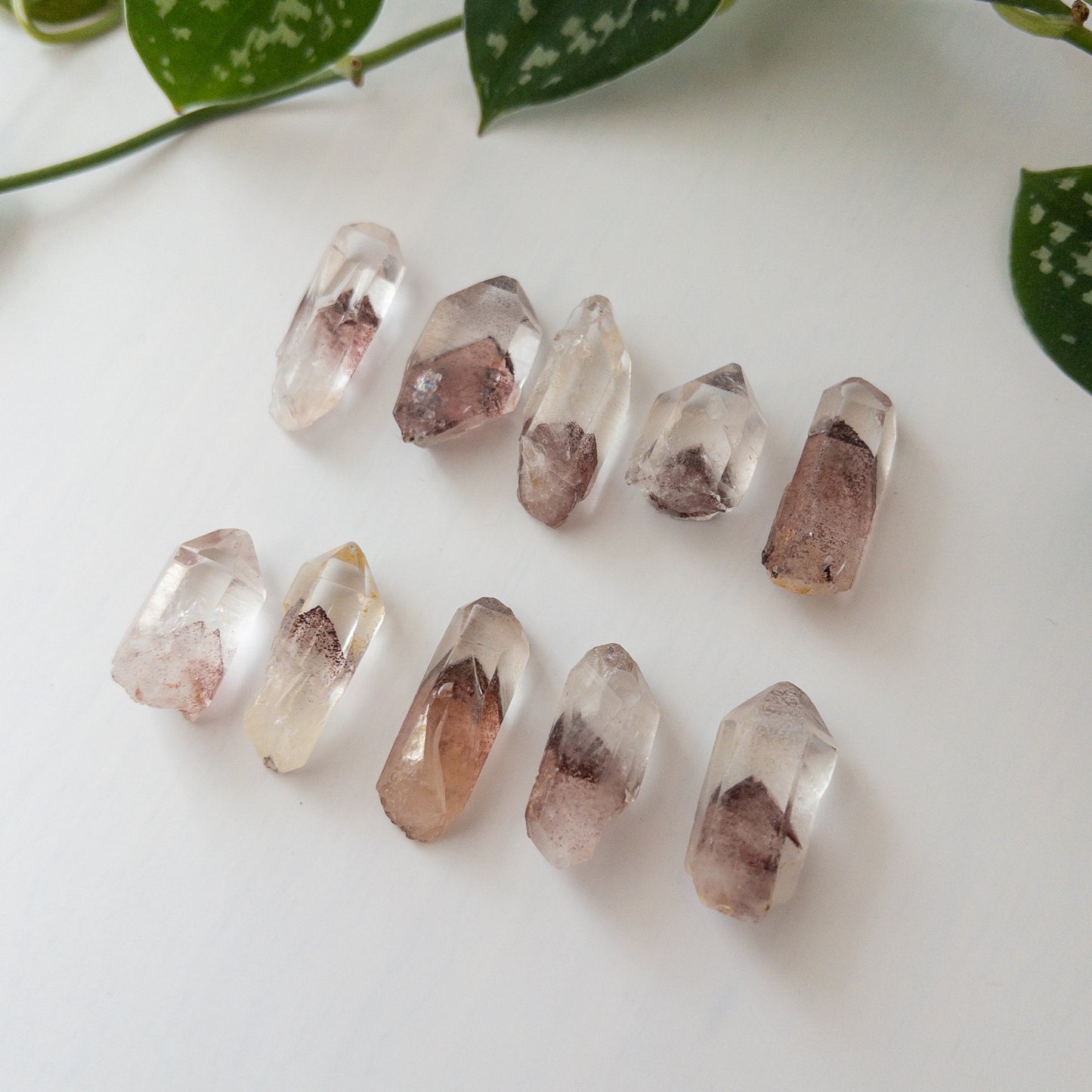 Small Sunset Phantom Quartz Point - India