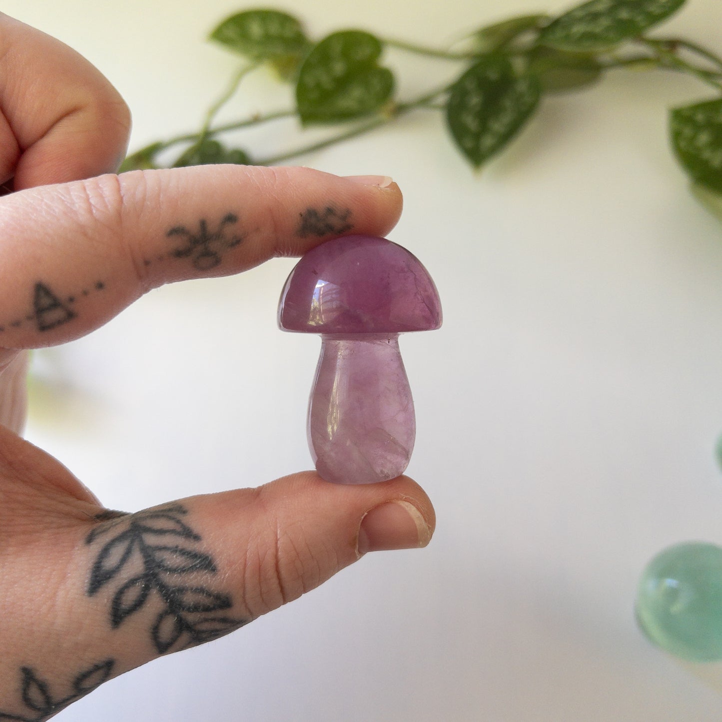 Purple & Green Fluorite Mushrooms