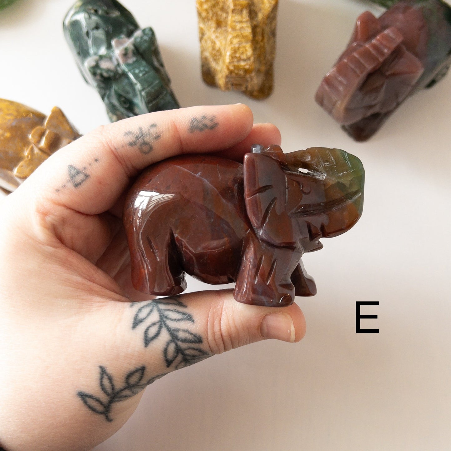 Mixed Jasper Elephants A-E