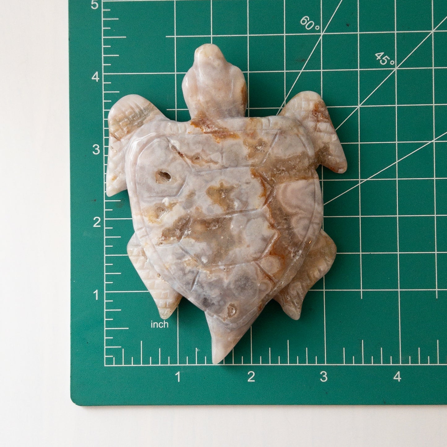 Flower Agate Sea Turtle