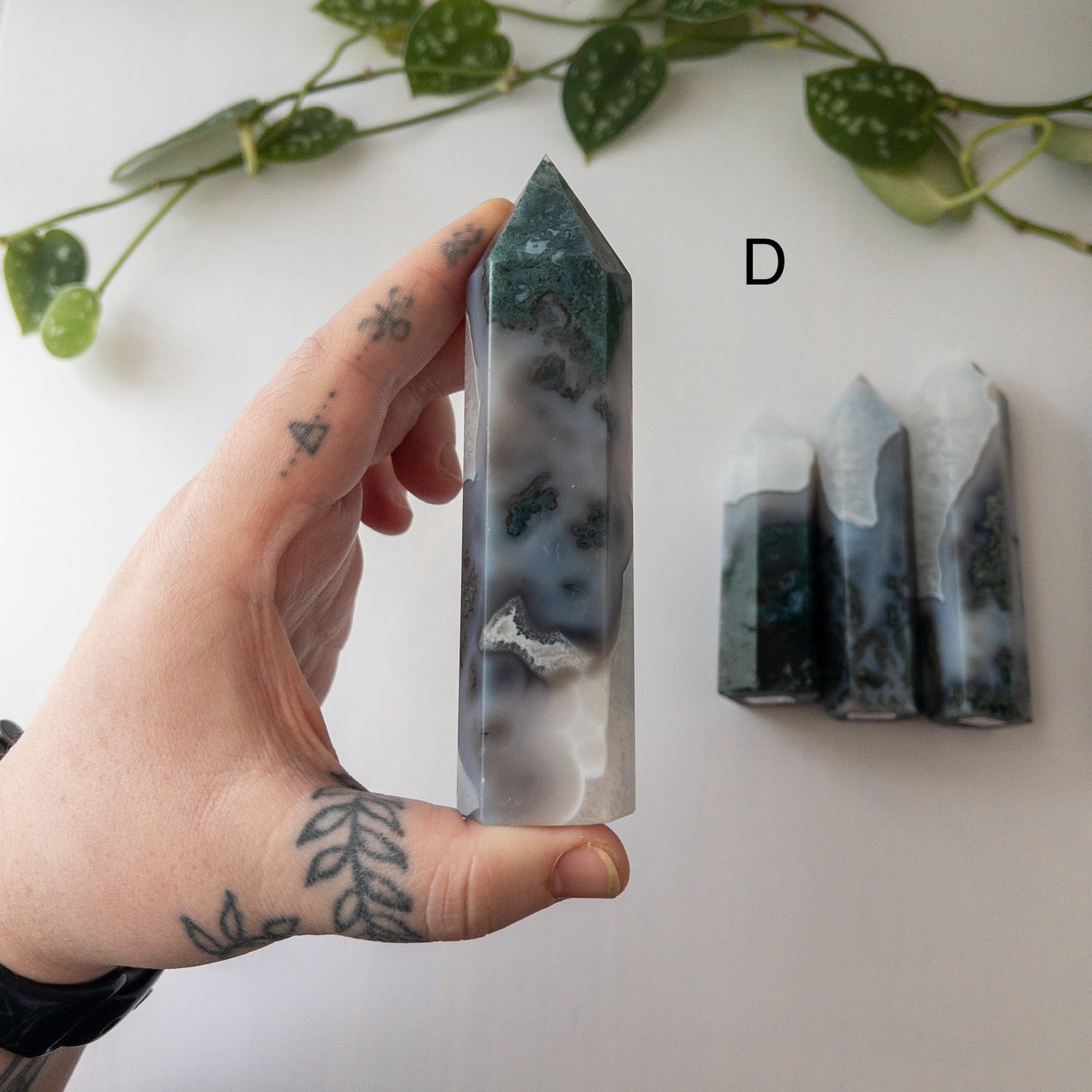 Moss Agate & Quartz Towers