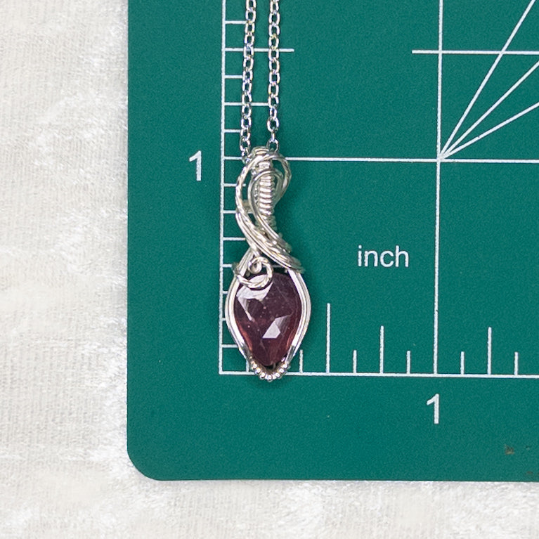 3ct. Rose-Cut Pink Sapphire .925 Sterling Silver Pendant