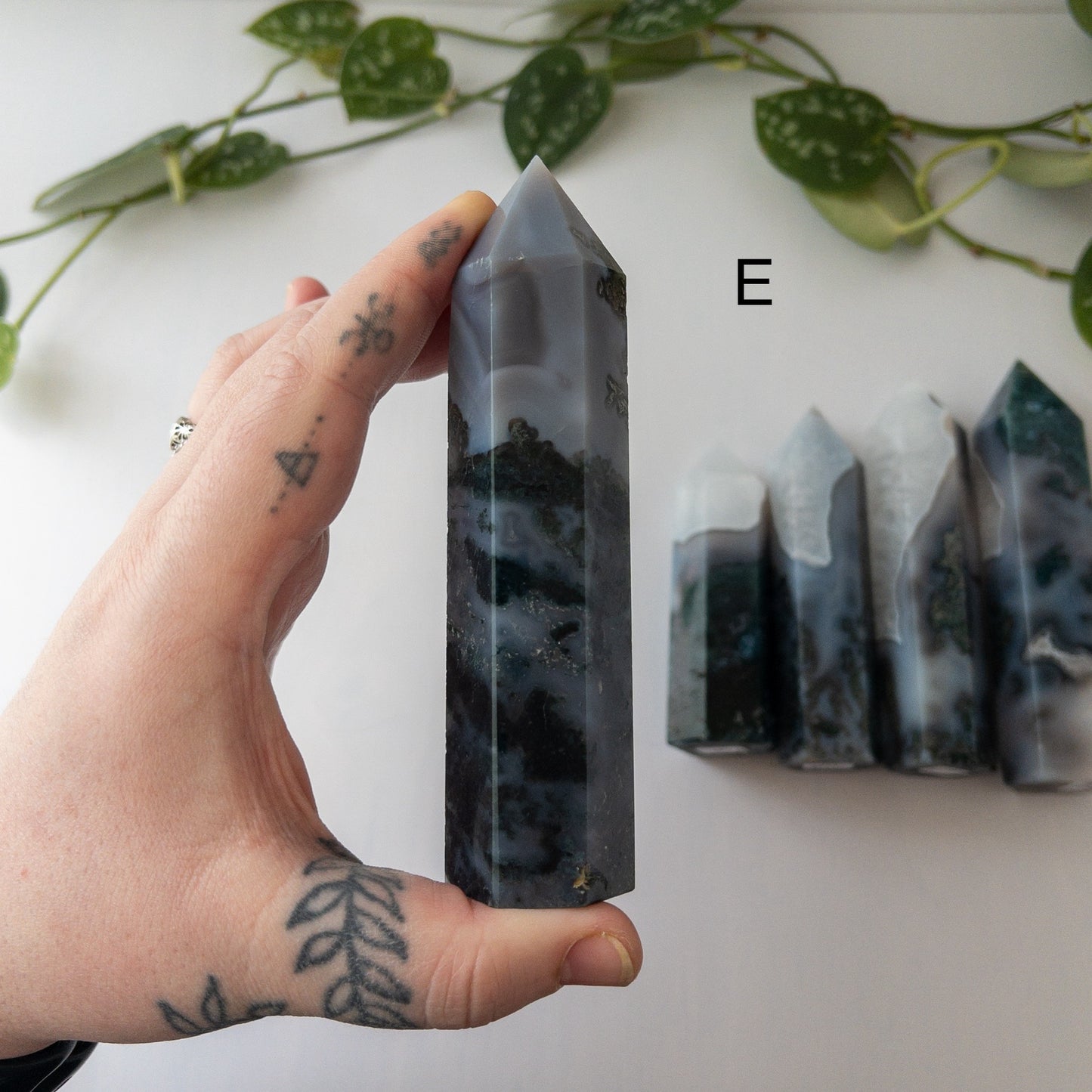 Moss Agate & Quartz Towers
