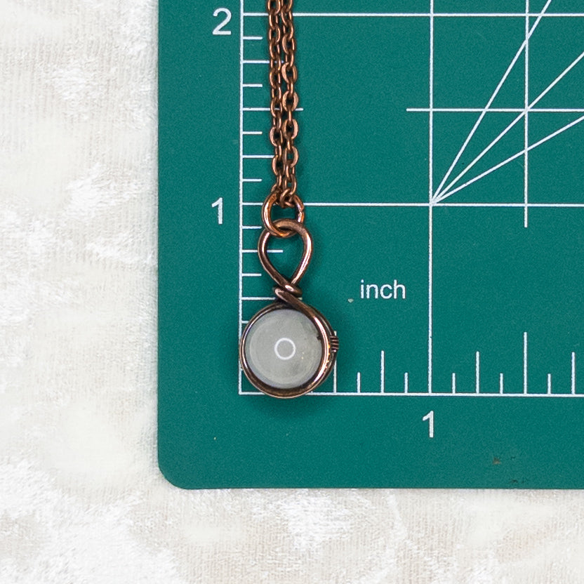 Drop Of Quartz Antiqued Copper Pendant