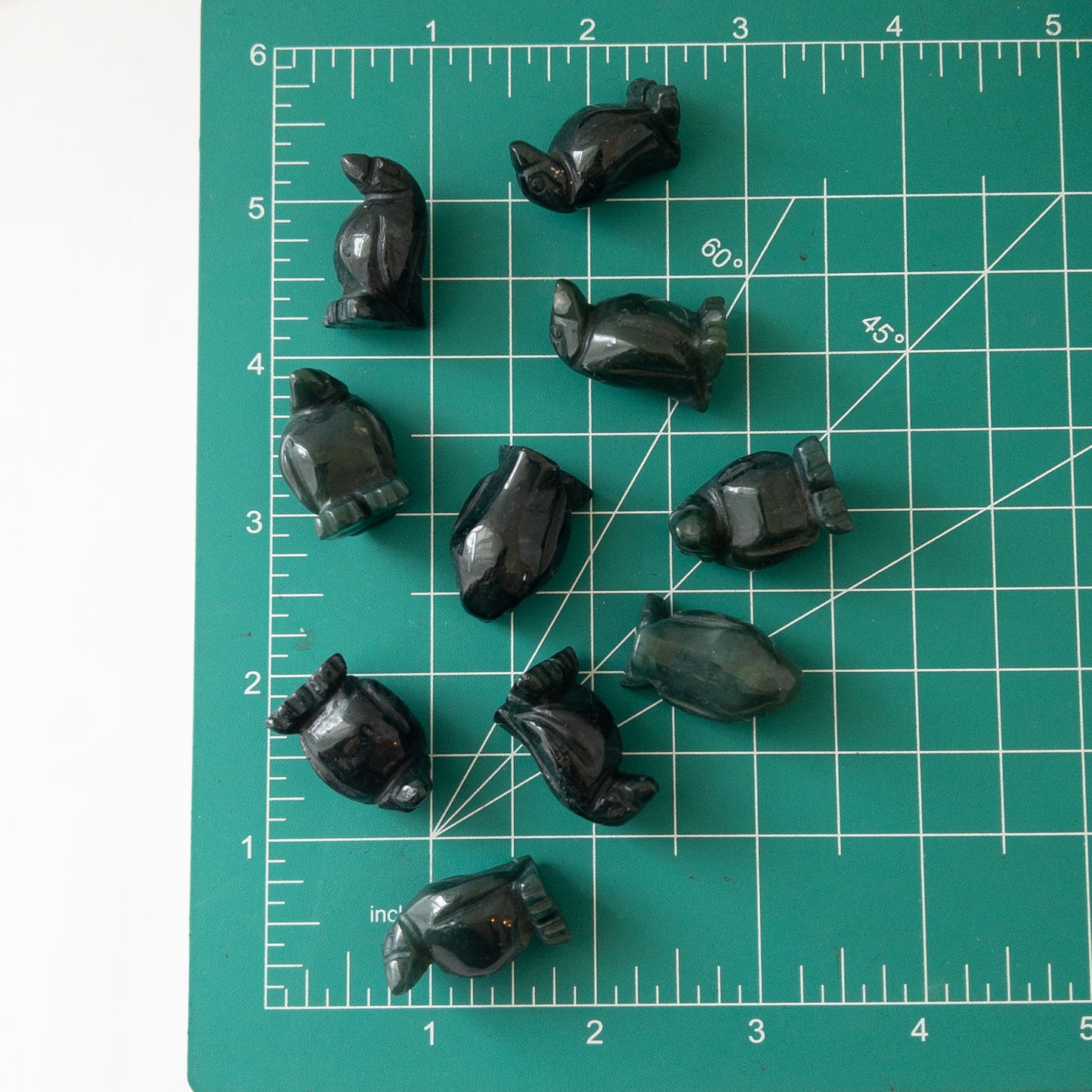 Mini Moss Agate Penguin