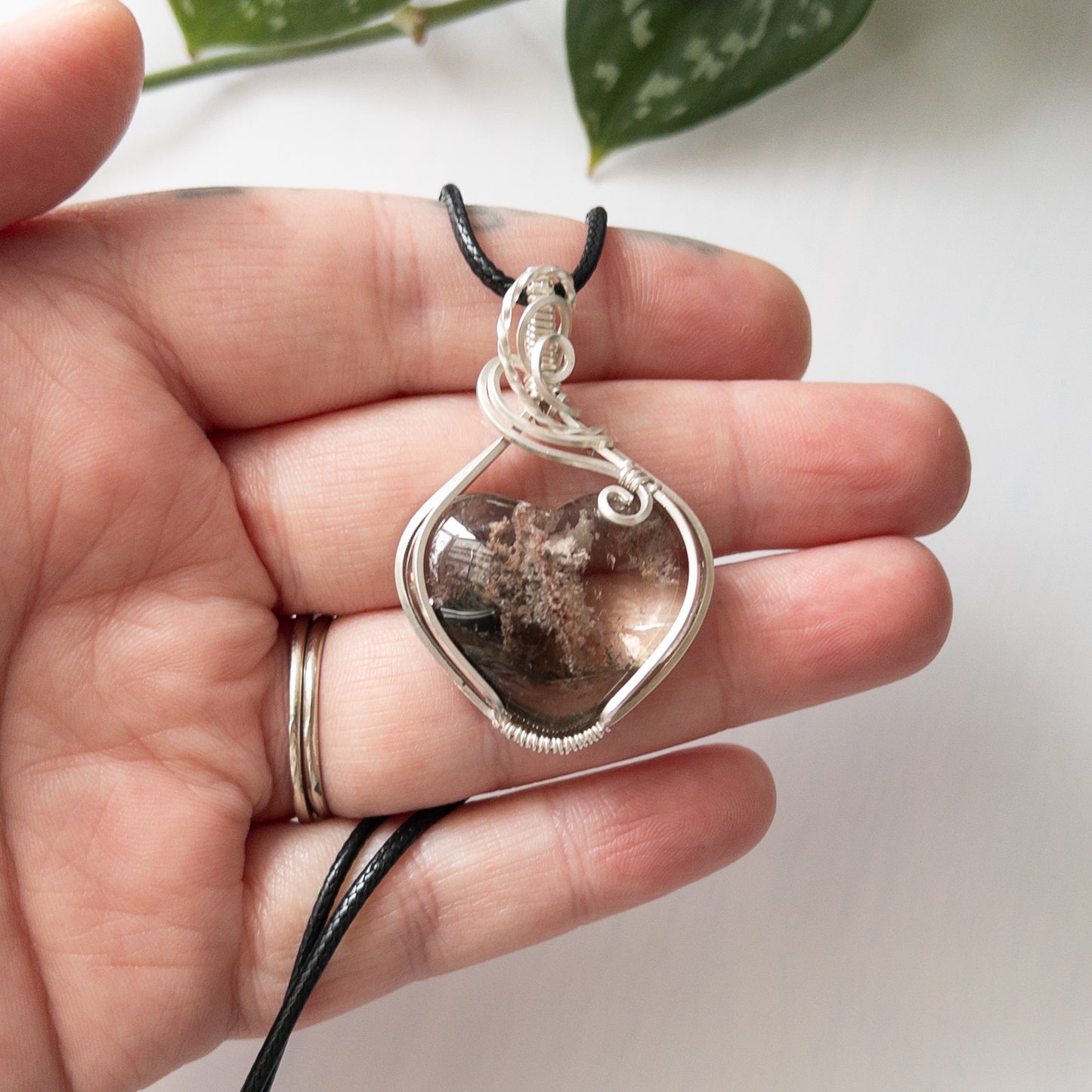 Garden Quartz & Sterling Silver Pendant