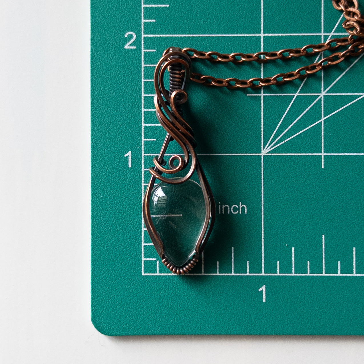 Clear Quartz Copper Wrapped Pendant