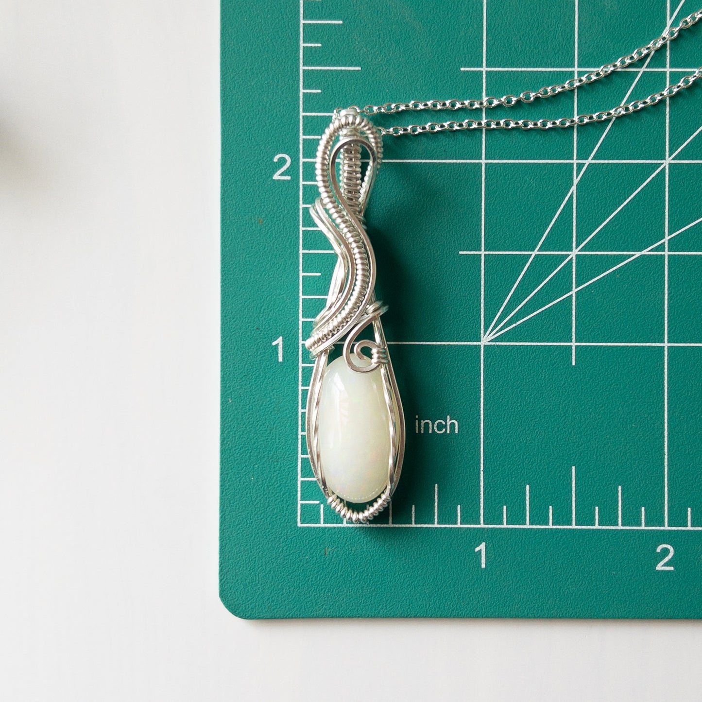 Ethiopian Opal & Sterling Silver Wrapped Pendant